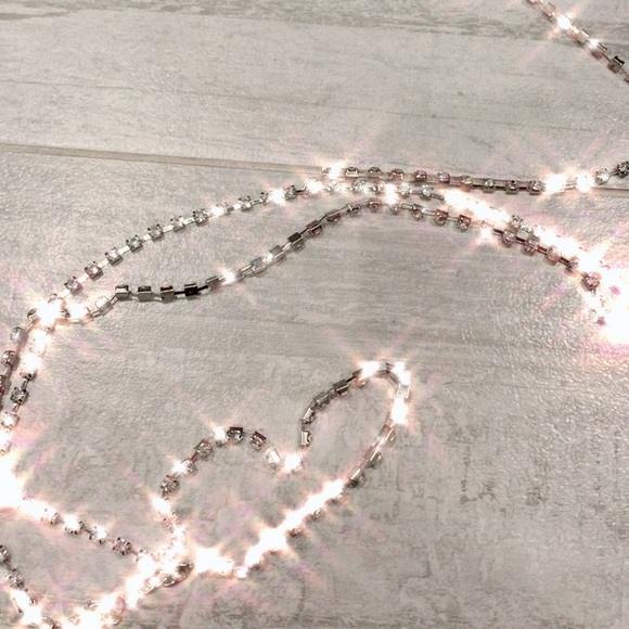 Charm Silver Body Chain Crystal Rhinestone Harness - Picture 7 of 12